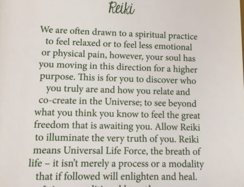 Reiki – I found this card in my new oracle card pack, the flower of life.